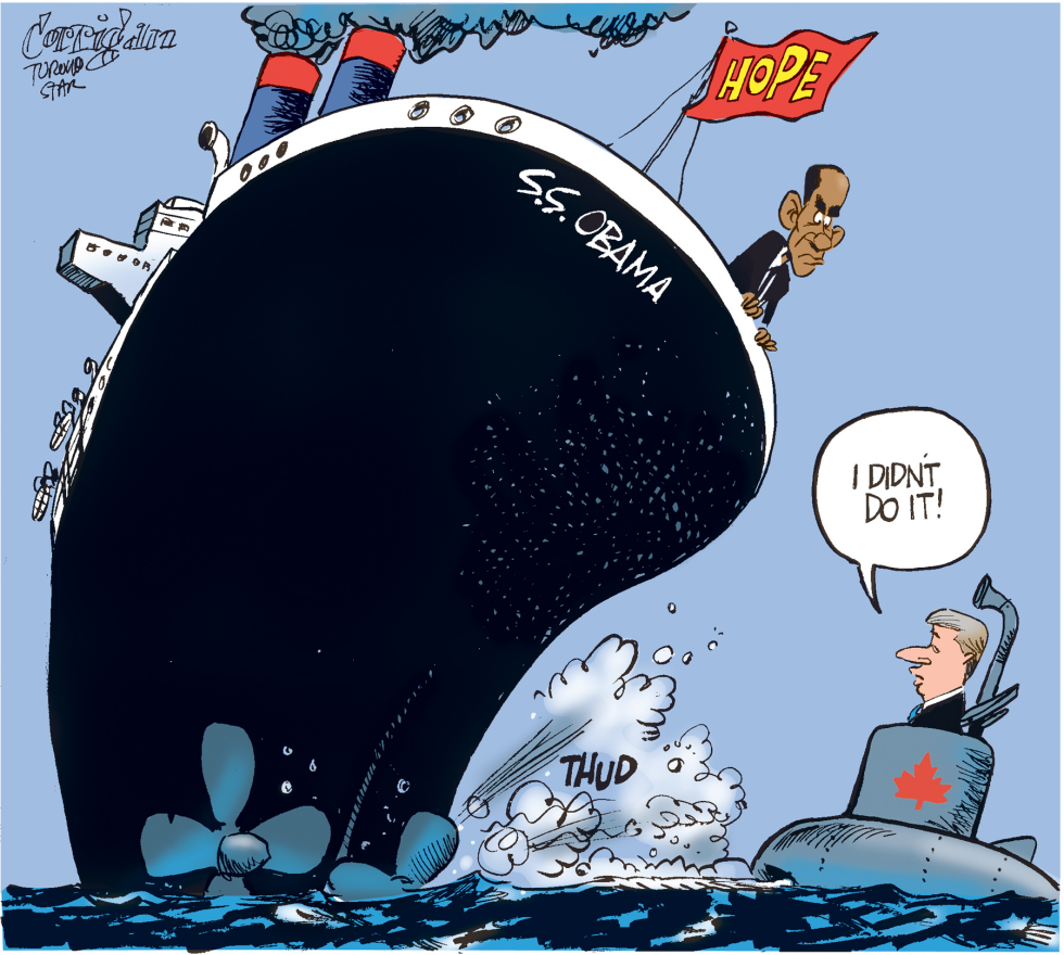  CANADIANS DELIVER BLOW TO OBAMA by Patrick Corrigan