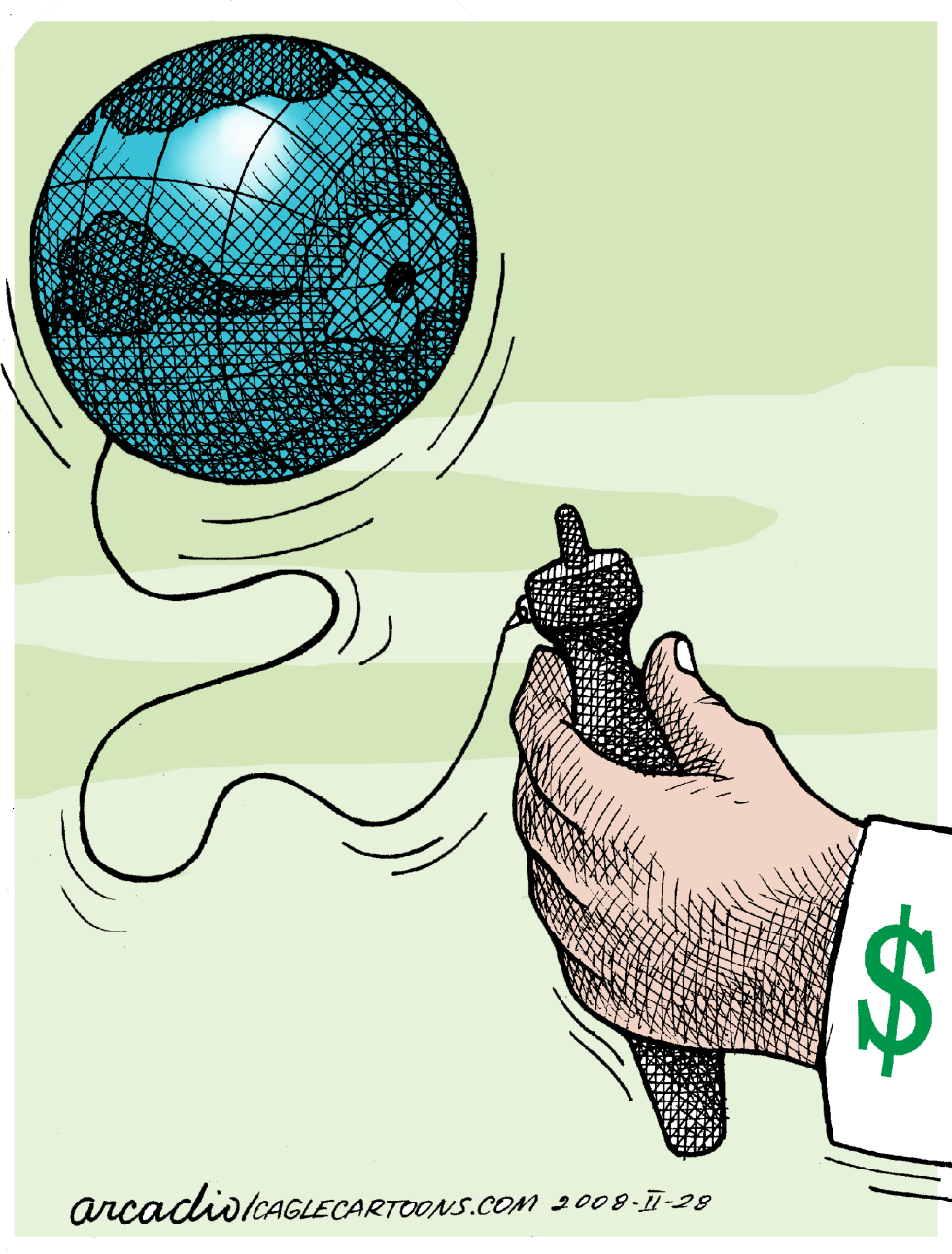 World Under Economic Control -- COLOR