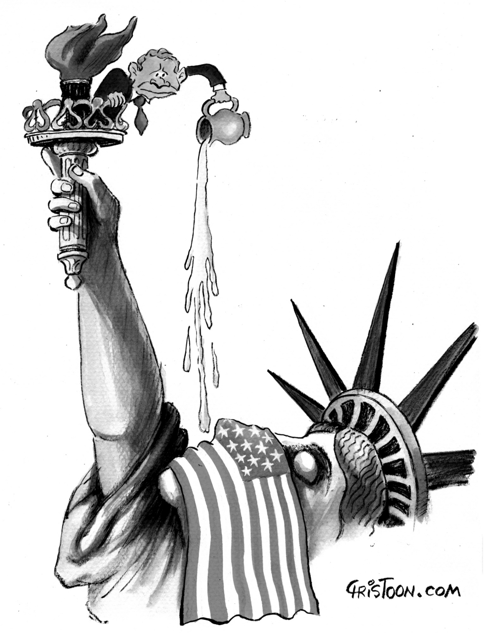 Bush Vetoes Waterboarding Bill -  GRAYSCALE