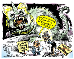 MONSTER HILLARY  by Sandy Huffaker