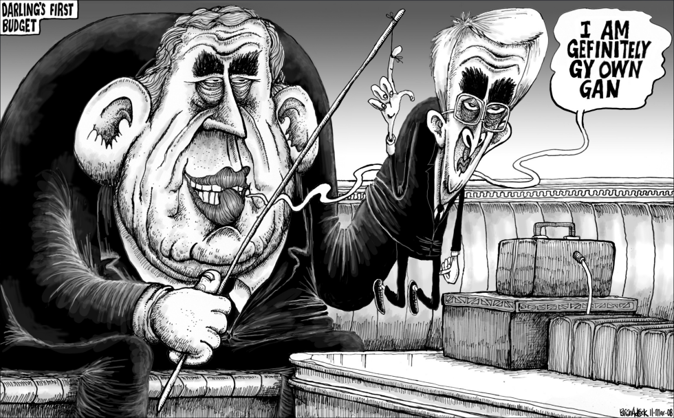 British PM Controls Alistair Darlings First Budget