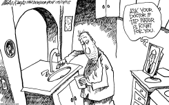 DRUGS IN DRINKING WATER by Mike Keefe