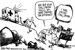 CELL PHONES by Mike Keefe