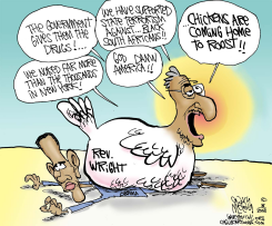 OBAMAS ROOSTING CHICKEN  by Gary McCoy