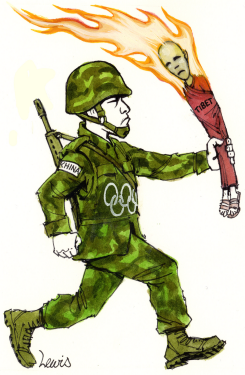 TORCHING TIBET by Peter Lewis