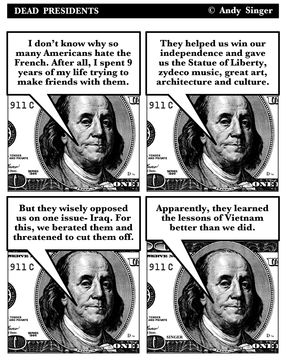 Ben Franklin discusses French Relations