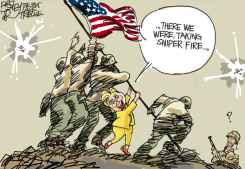 SNIPING HILLARY  by Pat Bagley