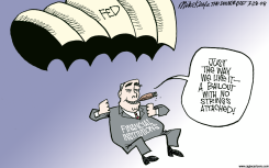 NO STRINGS BAILOUT  by Mike Keefe