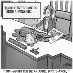 MAJOR CLINTON DONORS SEND A MESSAGE by R.J. Matson