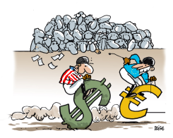 DOLLAR VS EURO  by Frederick Deligne