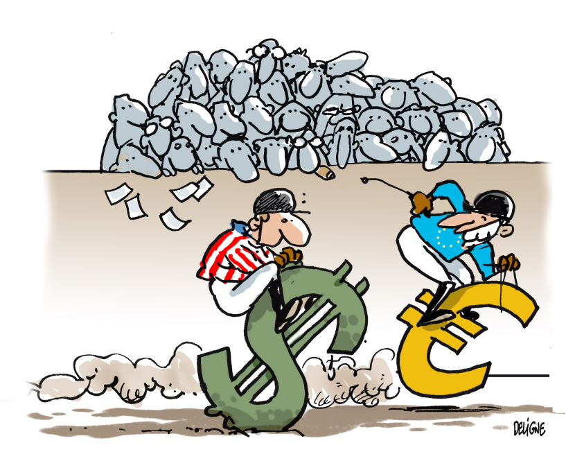 Dollar vs Euro -color
