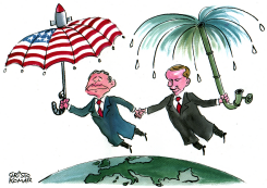 BUSH & PUTIN FLY OVER EUROPE - by Christo Komarnitski