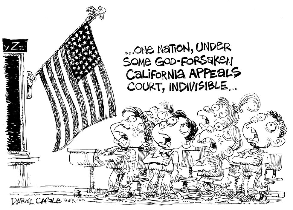  PLEDGE COURT BAN by Daryl Cagle