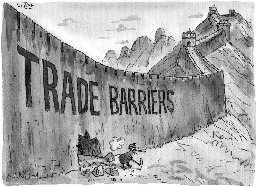 Great Trade Wall Of China Breached- greyscale