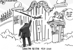 CHARLTON HESTON by Pat Bagley