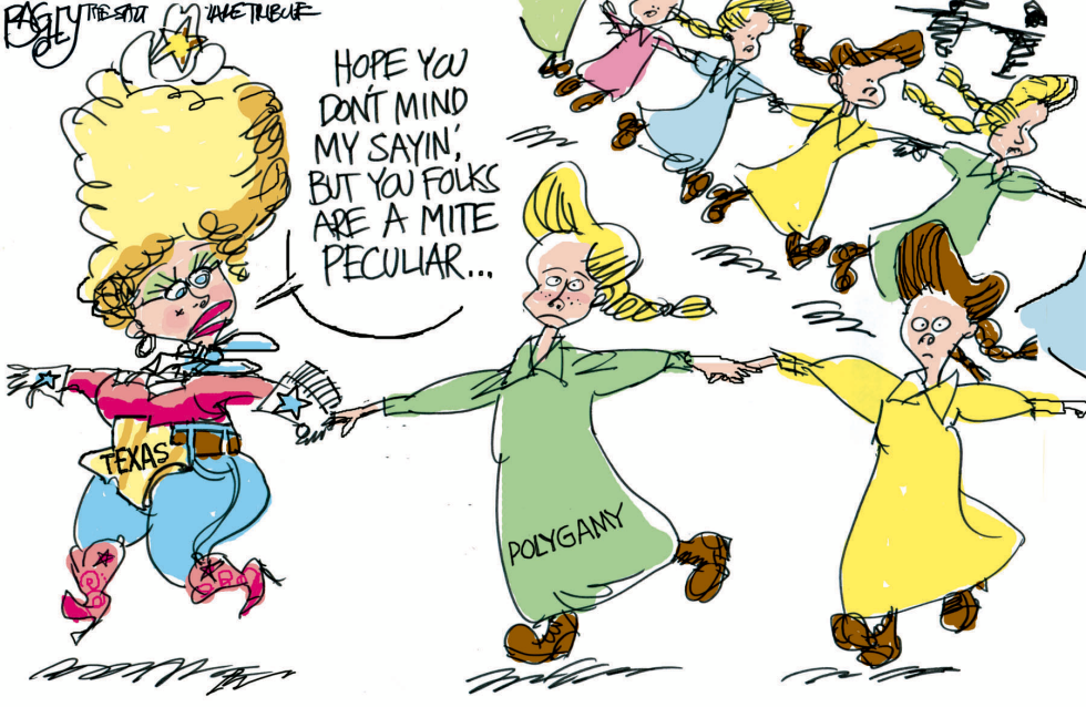  TEXAS POLYGAMY RAID  by Pat Bagley