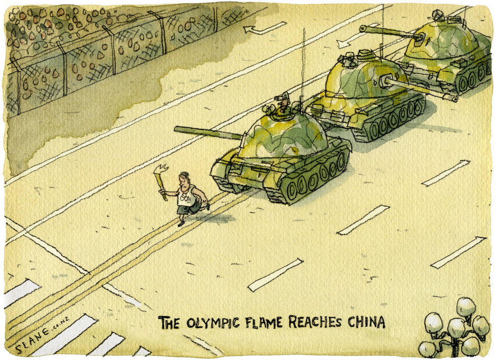 Olympic torch reaches China COLOR