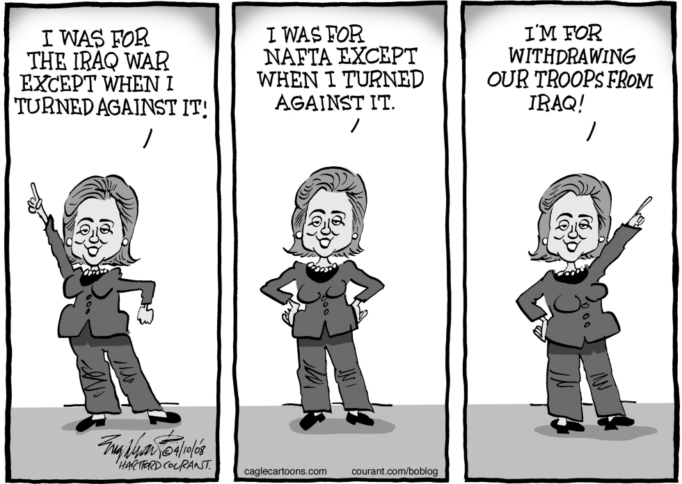  NO TRUSTING HILLARY by Bob Englehart