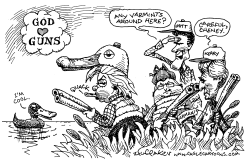GOD LOVES GUNS by Sandy Huffaker