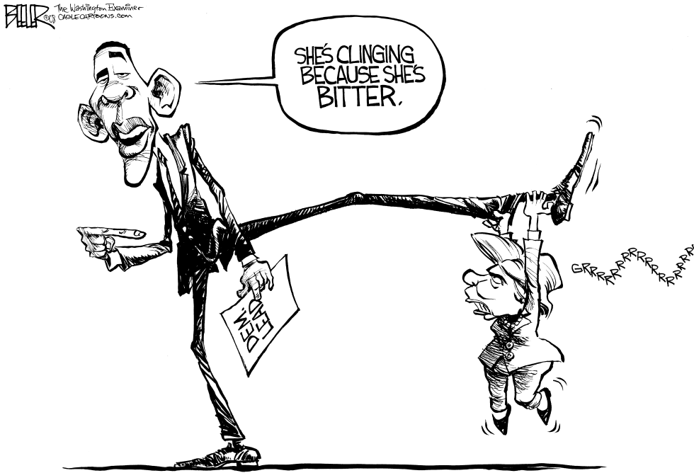  HILLARY CLINGS by Nate Beeler