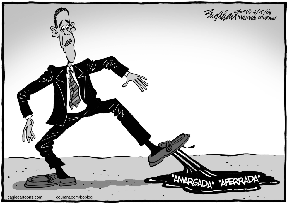 Barack Obama amargado, aferrado