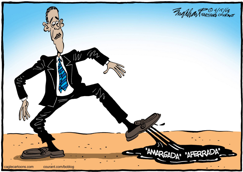  BARACK OBAMA AMARGADO, AFERRADO  by Bob Englehart