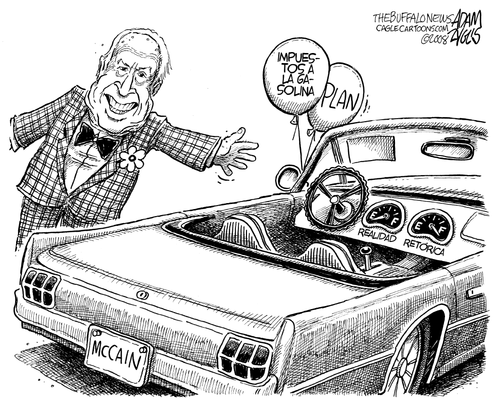  EL PLAN DE IMPUESTOS A LA GASOLINA DE MCCAIN by Adam Zyglis