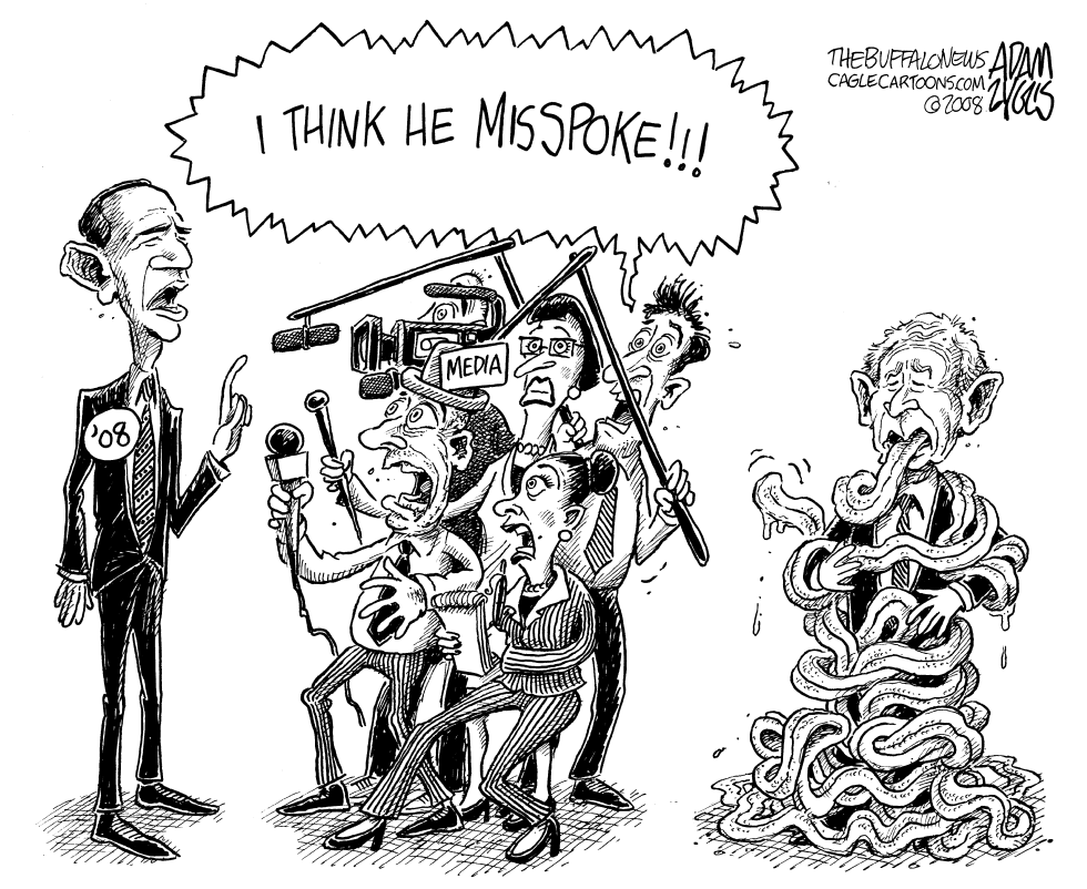  OBAMA MISSPOKE by Adam Zyglis