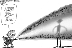 HILLARY IN THE KITCHEN by Pat Bagley