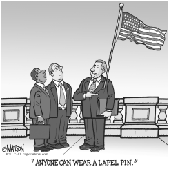 LAPEL PIN PATRIOTISM by R.J. Matson