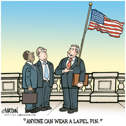 LAPEL PIN PATRIOTISM by R.J. Matson