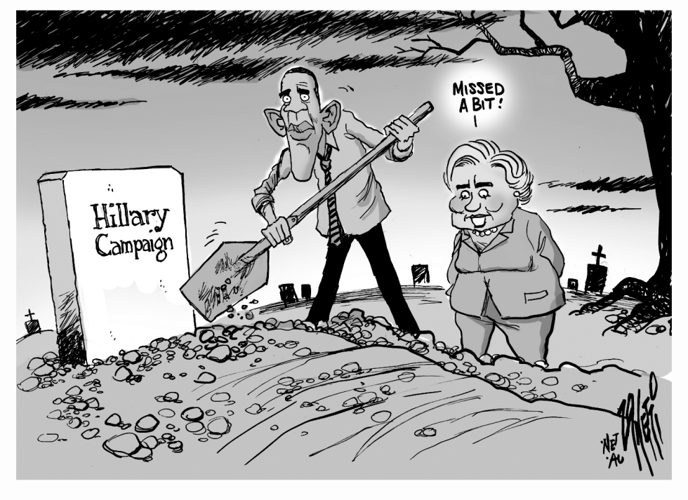 Hillary campaign bw