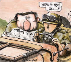 WAR ON TERRIFYING OPINION POLLS by Iain Green