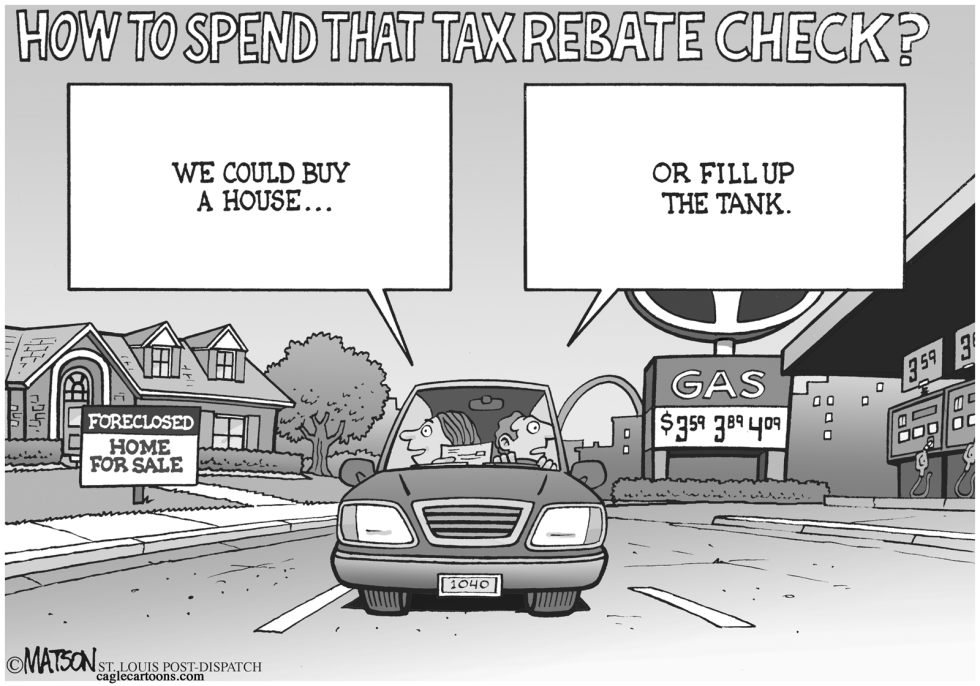  TAX REBATE CHECK by RJ Matson