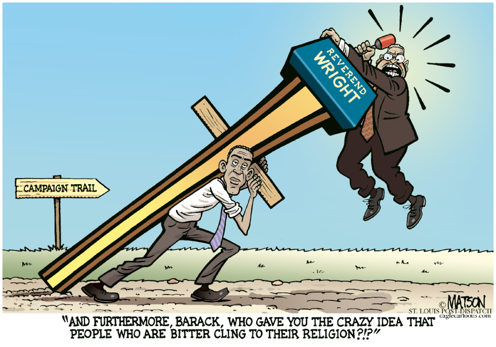 Obama's Cross To Bear-COLOR