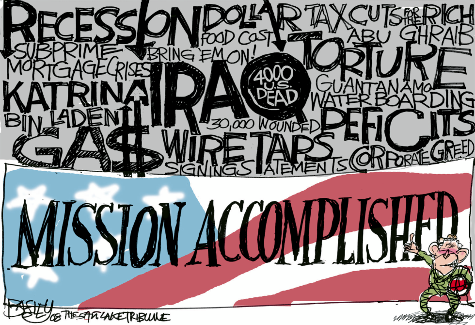  BUSH ACCOMPLISHMENTS by Pat Bagley