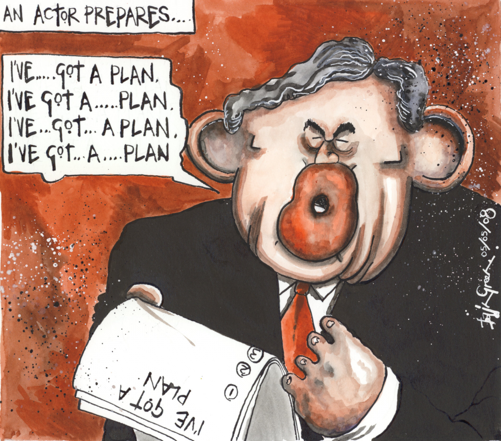 Gordon Brown Performs for his Political Life