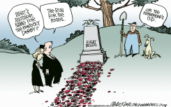 EIGHT BELLES OBIT  by Mike Keefe