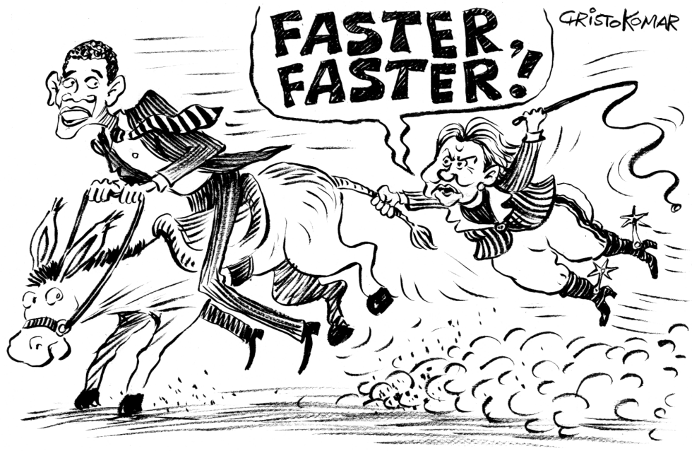 Democratic Presidential Race - B&W