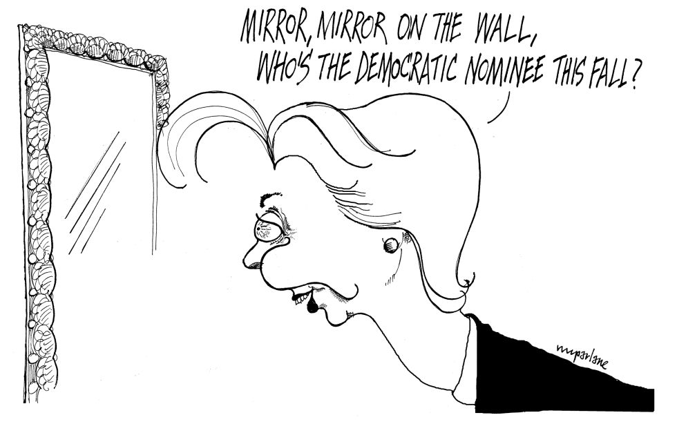 Hillary Checks the Mirror
