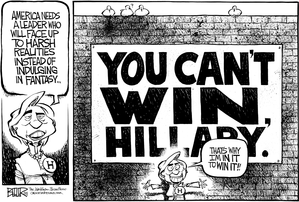  WRITING ON THE WALL FOR HILLARY by Nate Beeler