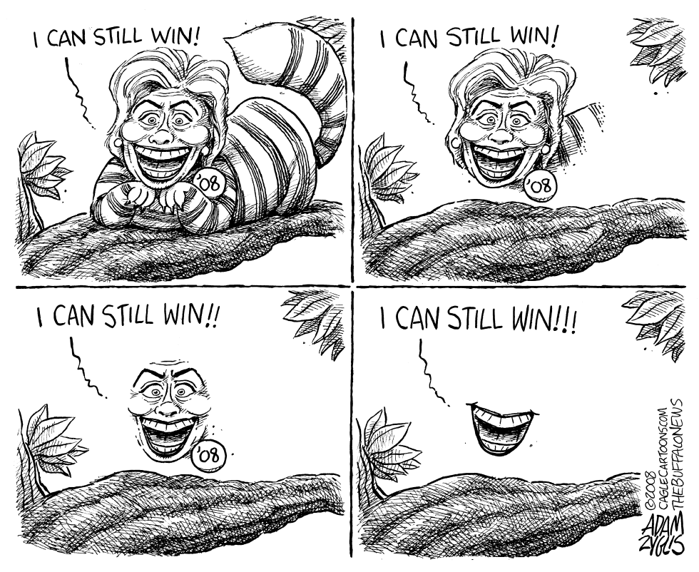  HILLARY FADING by Adam Zyglis