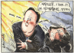 GORDON BROWN, DAVID CAMERON by Iain Green