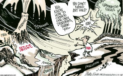 NATURAL AND UNNATURAL DISASTERS  by Mike Keefe