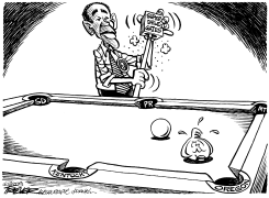 OBAMA THE POOL SHARK by John Trever