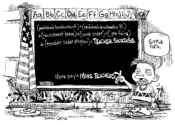 SIMPLE TEACHER MATH by Daryl Cagle