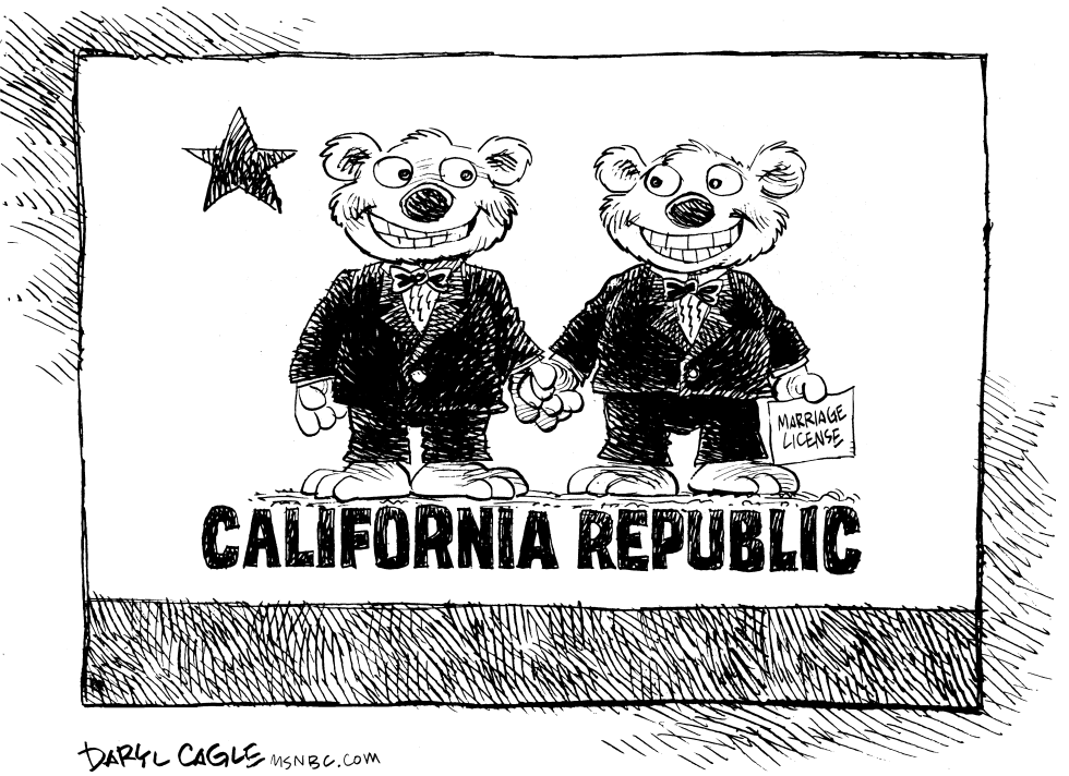  GAY MARRIAGE IN CALIFORNIA by Daryl Cagle