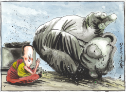 GORDON BROWN DAVID CAMERON by Iain Green