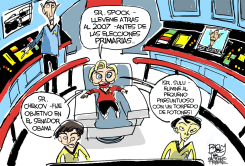 EL VIAJE A LAS ESTRELLAS DE CLINTON /  by Pat Bagley