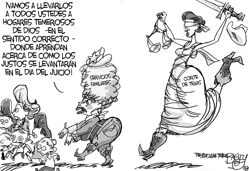  TEXAS SE LLEVA ALOS HIJOS DE SECTA POLIGAMA by Pat Bagley